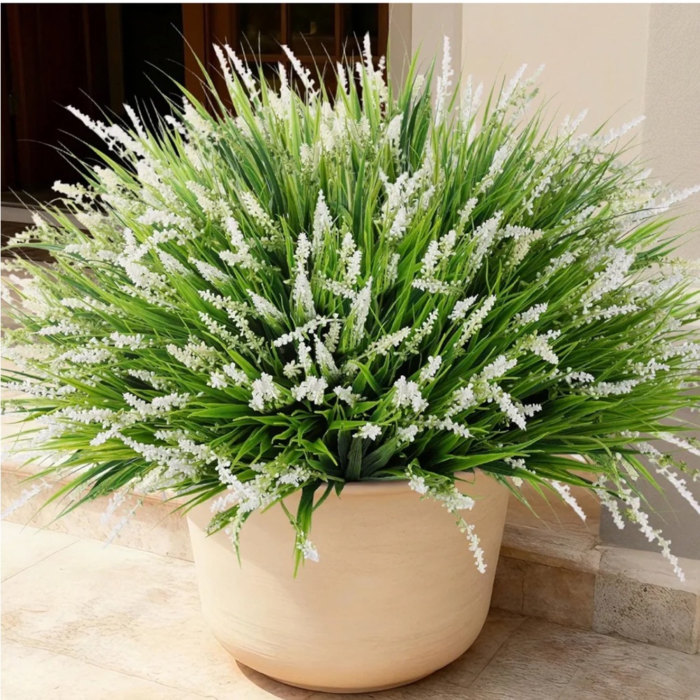 Ivydale 20pcs set Artificial White Lavender Spray in Green Foliage - Picture 12 of 12